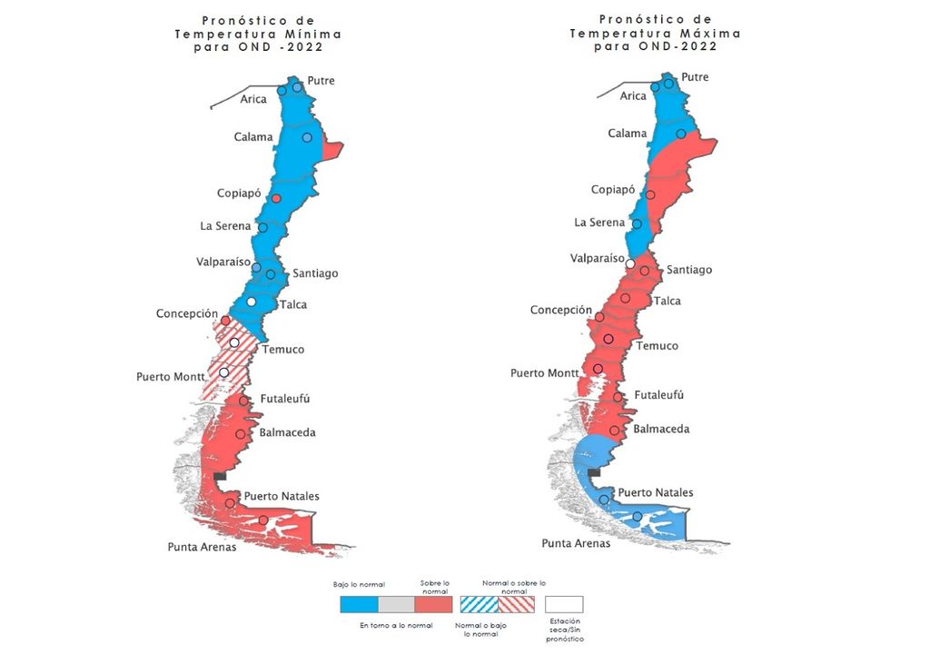 Pronóstico estacional; Dirección Meteorológica de Chile Pronóstico estacional; Dirección Meteorológica de Chile