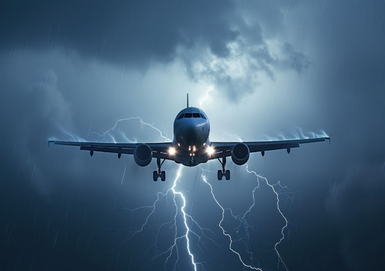 As rotas que cruzam os céus, junto a tempestades, representam um perigo acrescido para a aeronave, tripulação e passageiros.