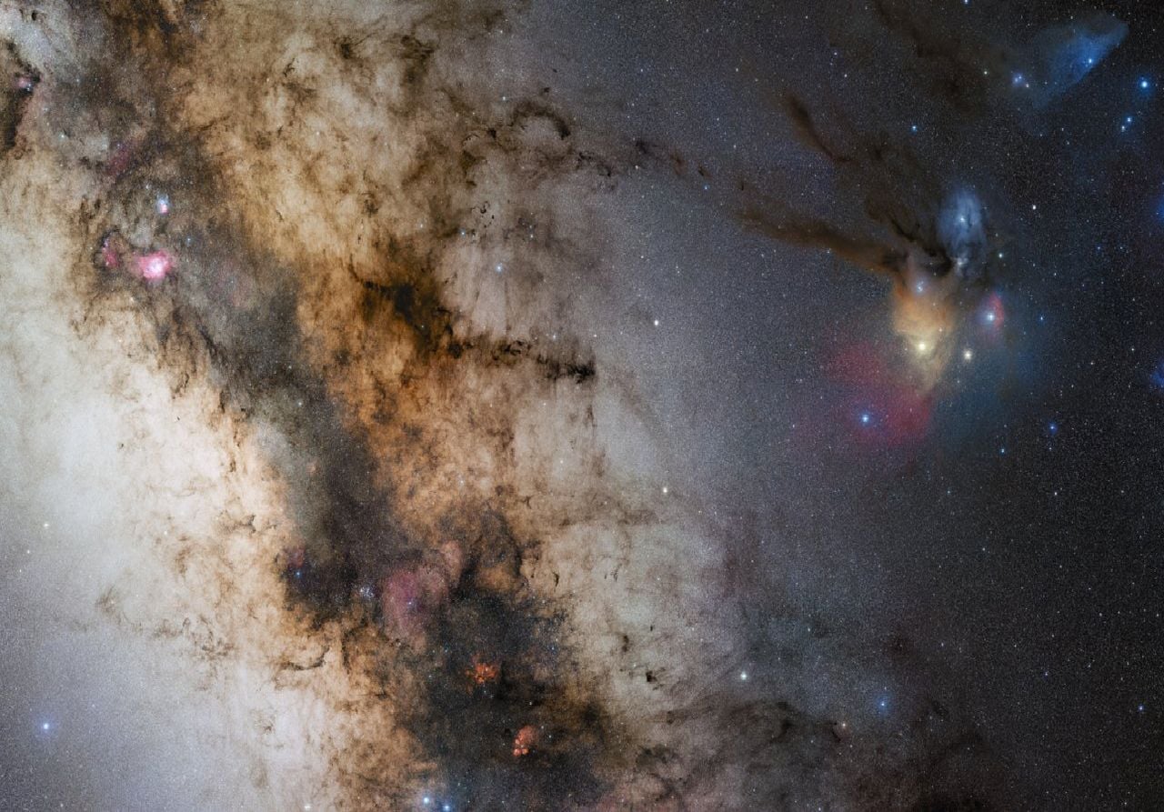 Regione della nostra Galassia in cui si trova il buco nero supermassiccio Sagittarius A*. Credit: ESO/S. Guisard (www.eso.org/~sguisard)