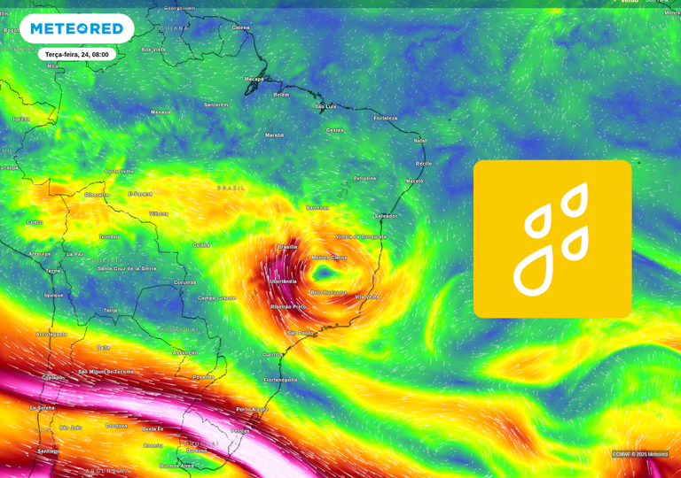 V&oacute;rtice Cicl&ocirc;nico bloqueia frente fria e provoca chuvas em 4 regi&otilde;es nesta semana