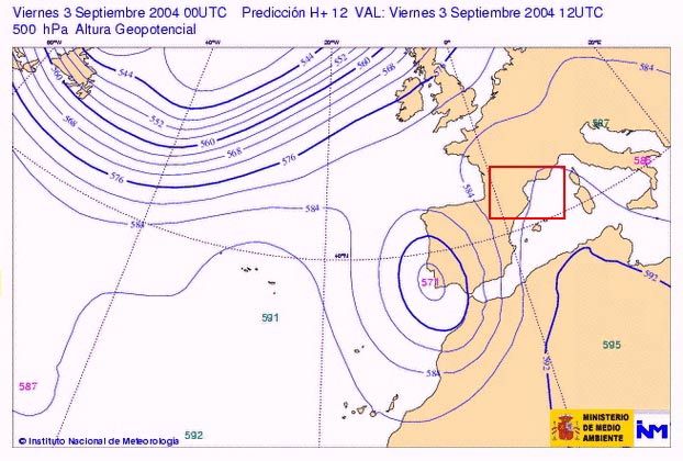 Mapa de 500 hPa. Mapa de 500 hPa.