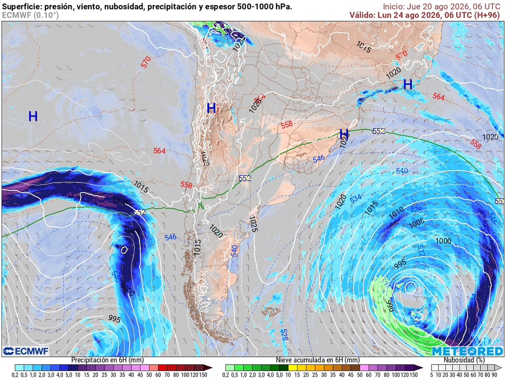 Tras un fin de semana cálido, se aproxima un nuevo sistema frontal durante la última semana de Agosto.