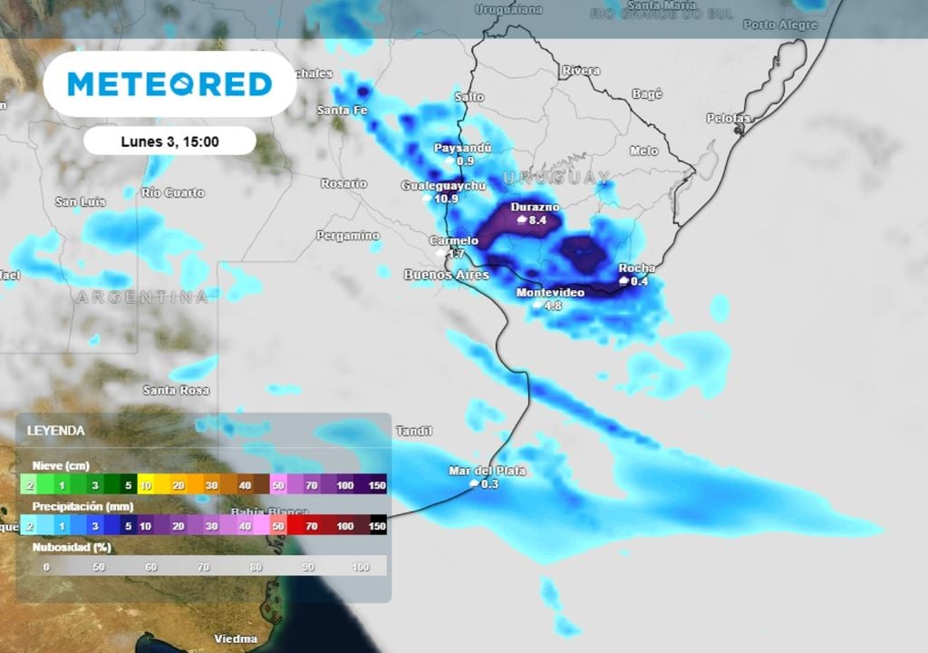 lluvia La semana tendrá varios episodios de inestabilidad en la región pampeana