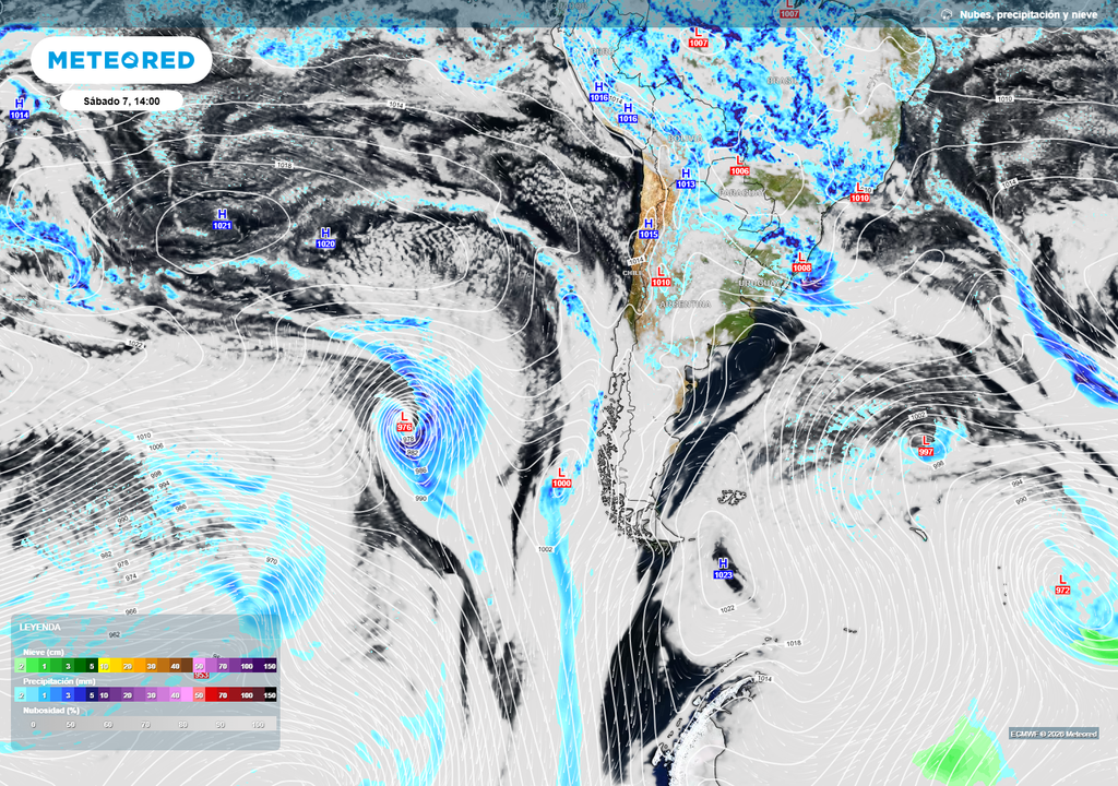 Un primer sistema frontal llegará a Chile este sábado 07 de marzo, luego de varios días bajo la estabilidad de un gran anticiclón que se ubicó frente al país.