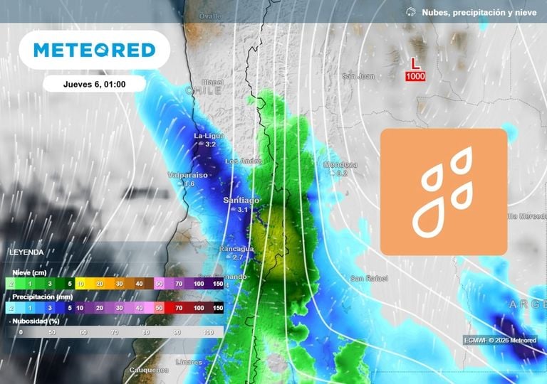 Vuelven las lluvias a la Regi&oacute;n Metropolitana: estos sectores podr&iacute;an acumular m&aacute;s de 30 mm y rachas de hasta 100 km/h