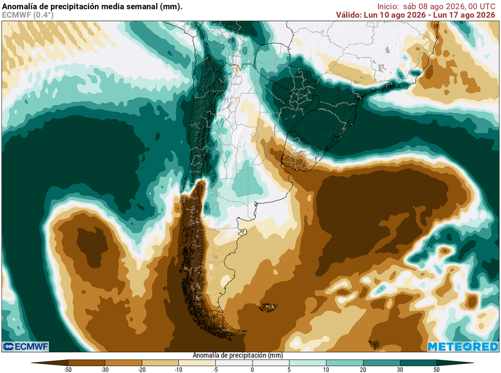 Se espera una semana muy activa en precipitaciones en el centro-norte. Precipitaciones importantes se registrarán a final de semana.