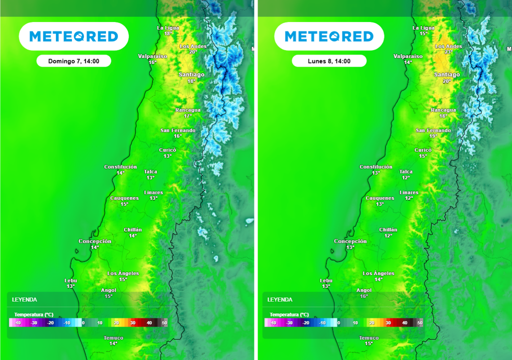 Ambiente templado antes del frente: máximas rozarán los 22 °C a 23 °C en sectores del interior este domingo y lunes, previo al cambio radical de tiempo.