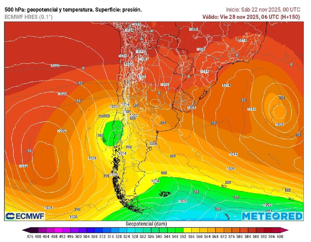 Núcleo frío en altura