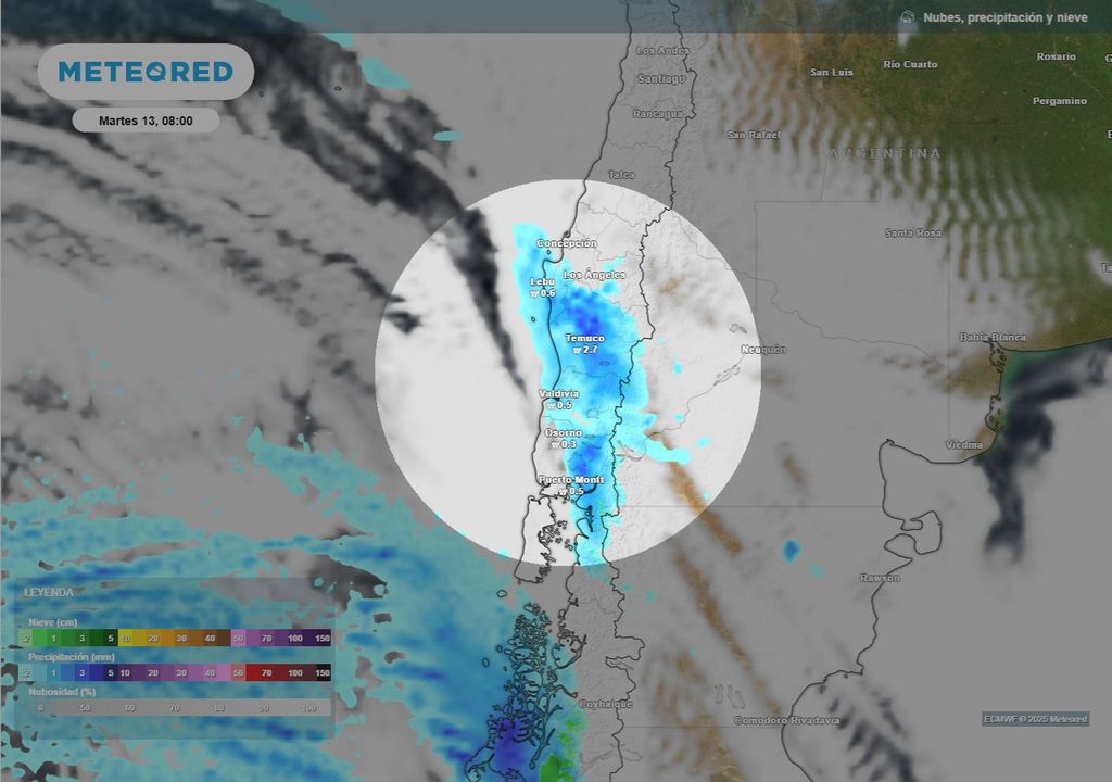 Lluvias en Santiago de Chile, Meteored Lluvias en Santiago de Chile, Meteored