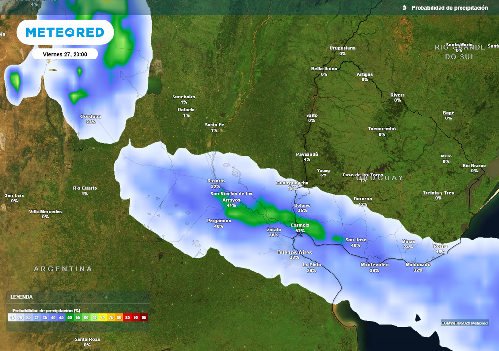 Desde la tarde del viernes 27 aumenta la probabilidad de tormentas aisladas en el AMBA.