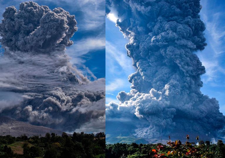 Impresionante erupción de volcán en Indonesia Impresionante erupción de volcán en Indonesia