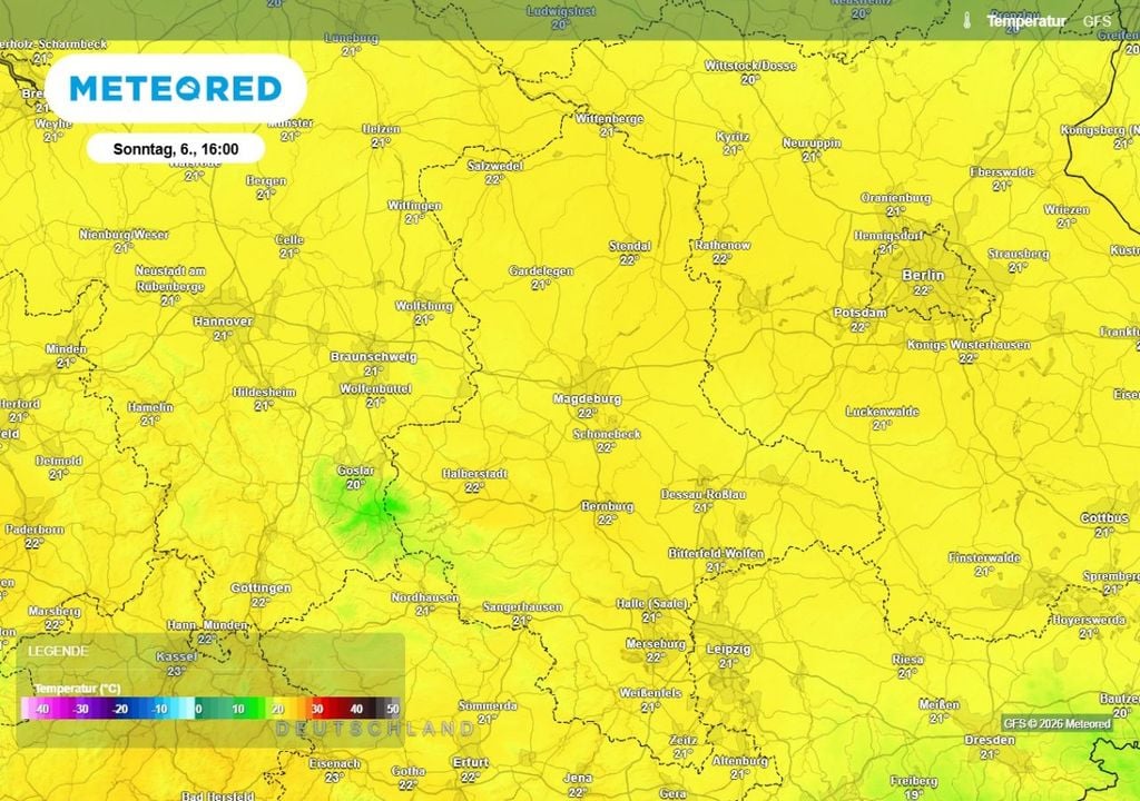 Die Temperatur liegen am Sonntagnachmittag in einem angenehmen Bereich.