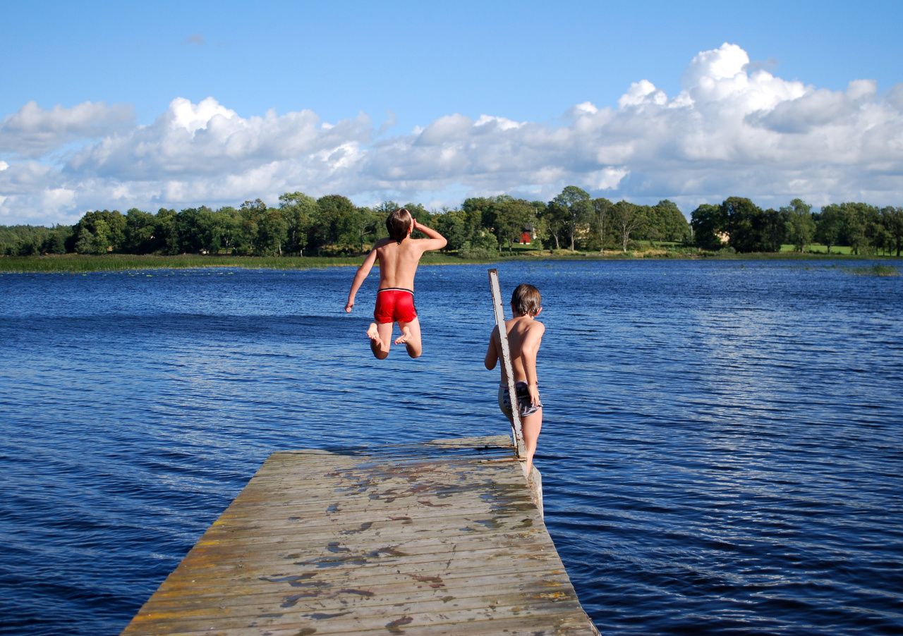 Entspanntes Grün und Baden in Einem