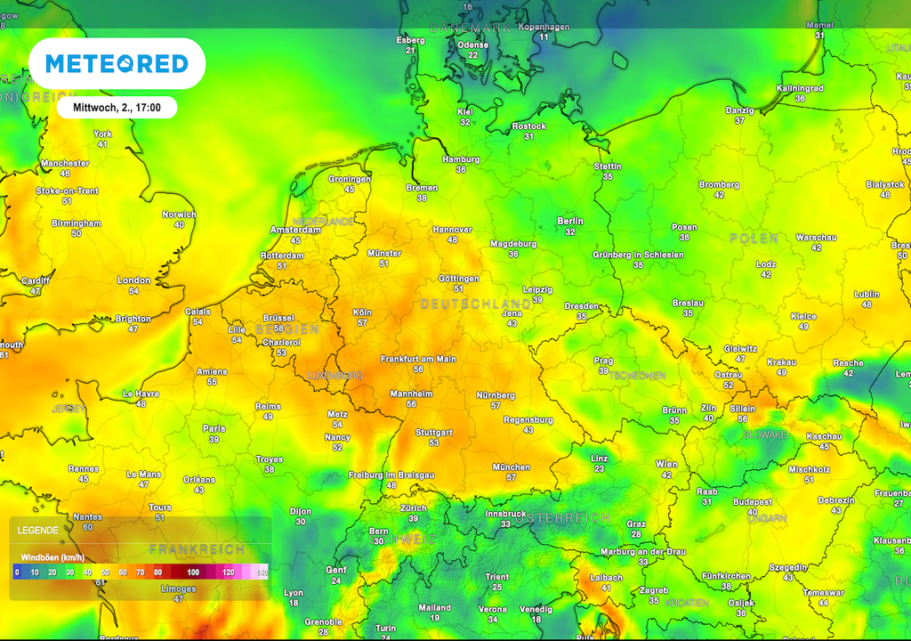 Ostwind, Temperaturen, höheren Lagen, stürmische Böen