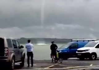 Waterspouts bring August to a dramatic close