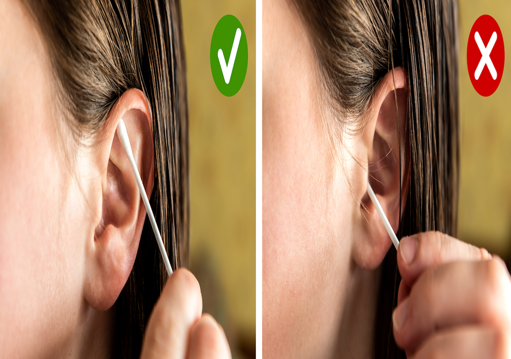 Ohrenpflege, Wattestäbchen, Mensch, Ohr