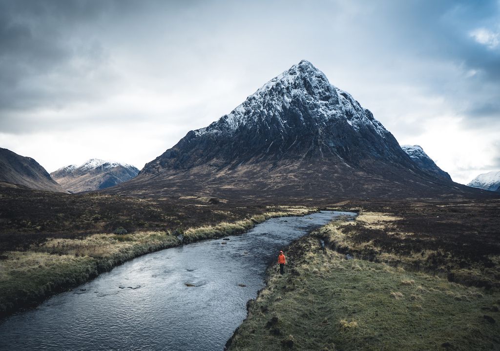 Snow capped mountain