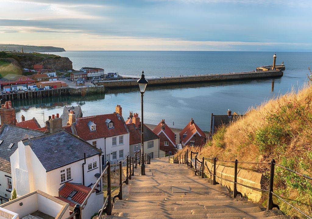 Path in seaside town