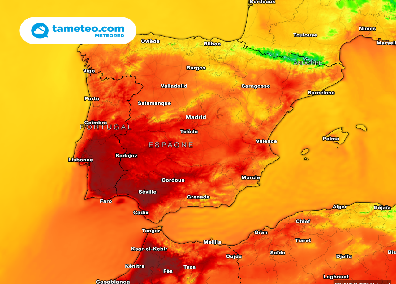 Fim de semana quente na Espanha!  E aqui, como é o clima na França?