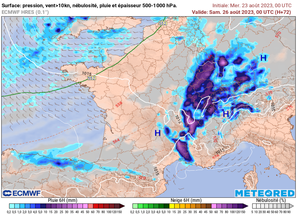 Des orages très électriques et fortement pluvieux sont annoncés sur toute la moitié Est de la France.