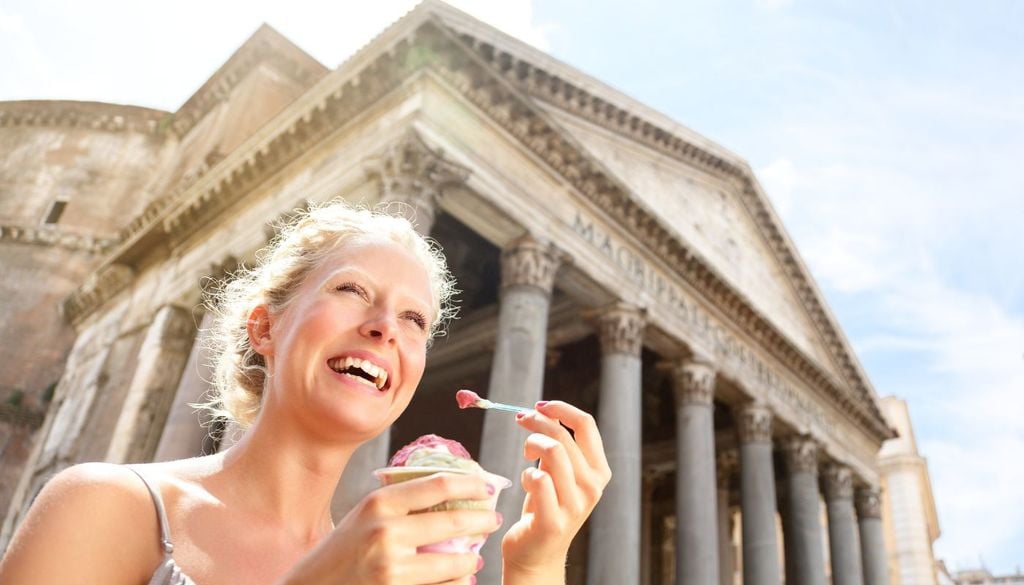 Weekend a Roma Il Pantheon e il gelato italiano, due eccellenze romane