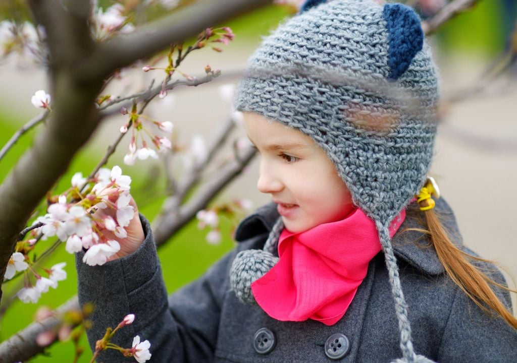 Girl and blossom