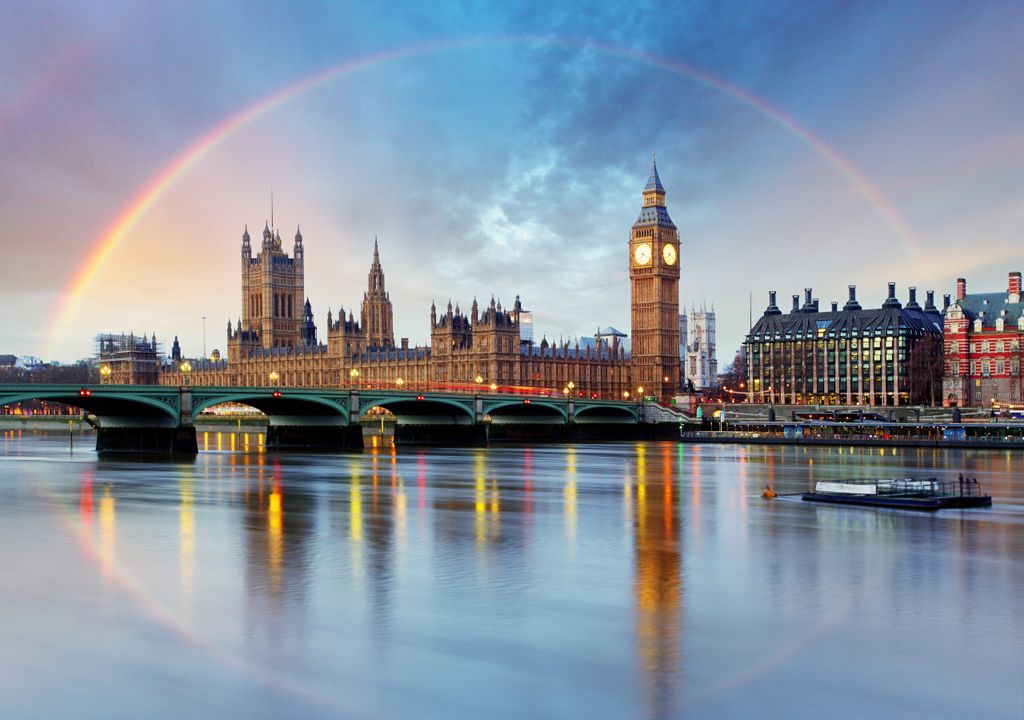 Rainbow over London