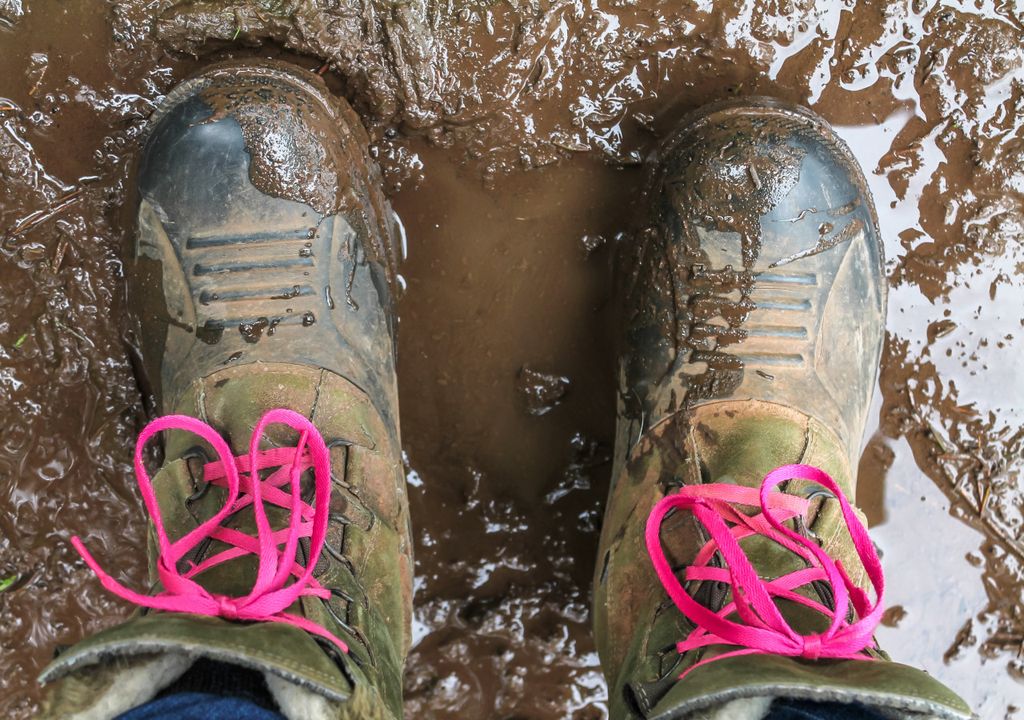 Muddy boots