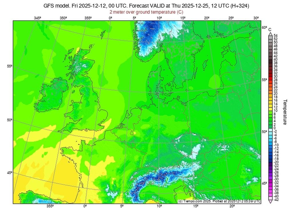 mild, wetter, gfs