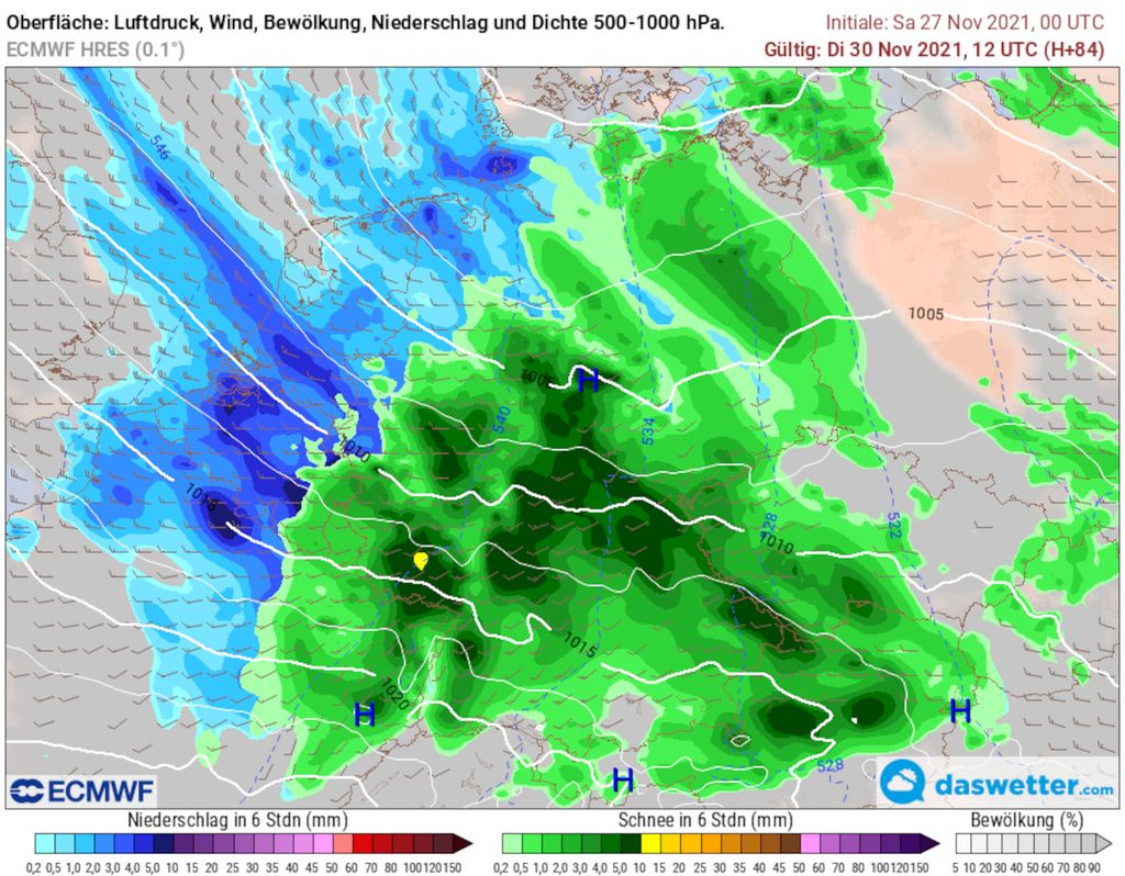 Schnee und Regen am Dienstag Schnee und Regen am Dienstag