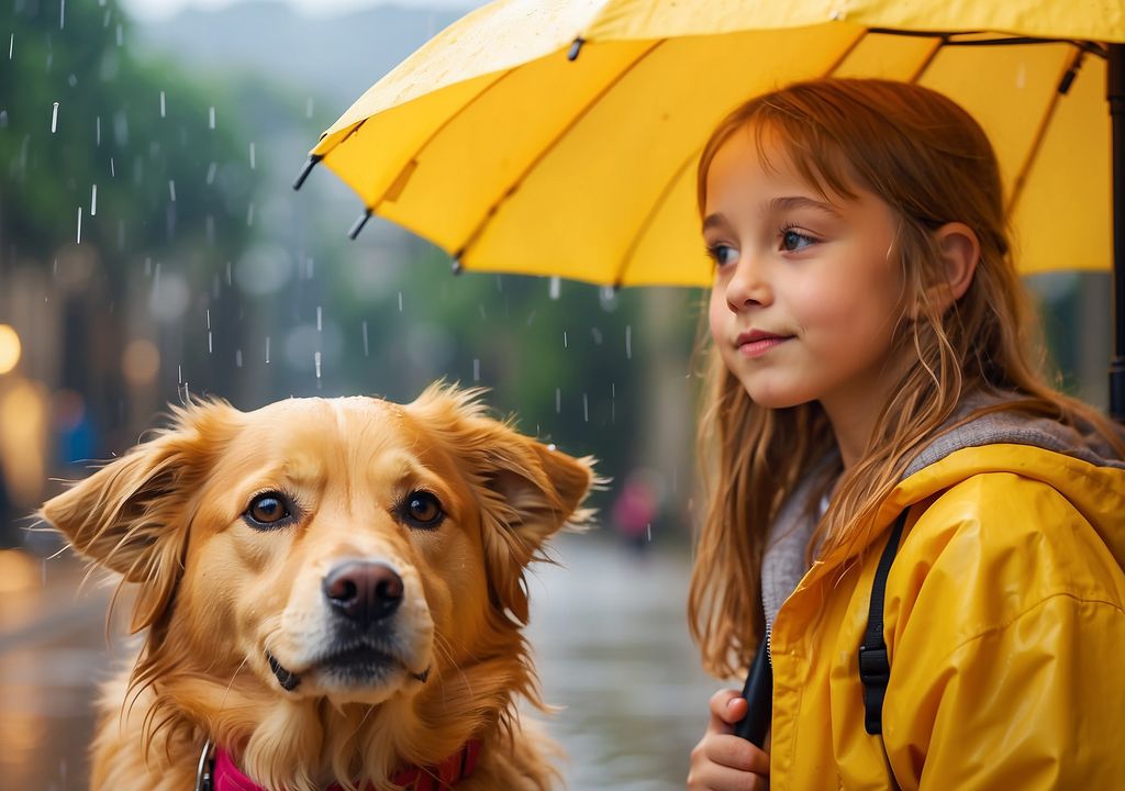 Regenschirm und Regenjacke brauchen alle Schulkinder wohl zum Start der Sommerferien in Hessen. Das Wetter bleibt so wie es ist, durchwachsen.