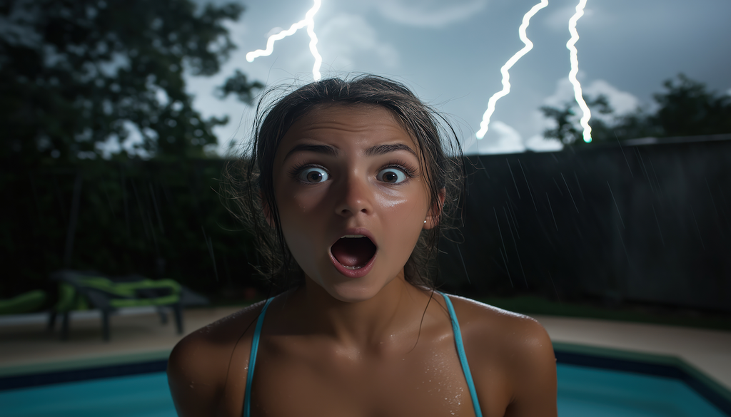 Badespaß, Lebensgefahr, NRW, Blitz, Donner, Wasser, ungeschützten Ufer, Familien, Symbolbild Vom Badespaß zur Lebensgefahr: NRW drohen ab heute Abend schwere Unwetter. Wer bei Blitz und Donner im Wasser, am ungeschützten Ufer oder auf freien Flächen bleibt, riskiert sein Leben. Worauf Familien jetzt achten müssen. Symbolbild.