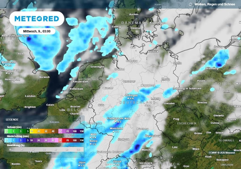 Ein markanter Wetterwechsel kündigt sich für Dienstag und Mittwoch an.