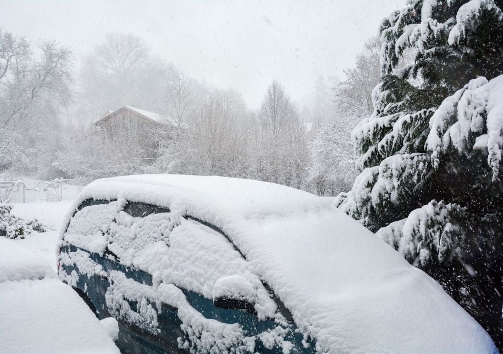 schnee, auto deutschland