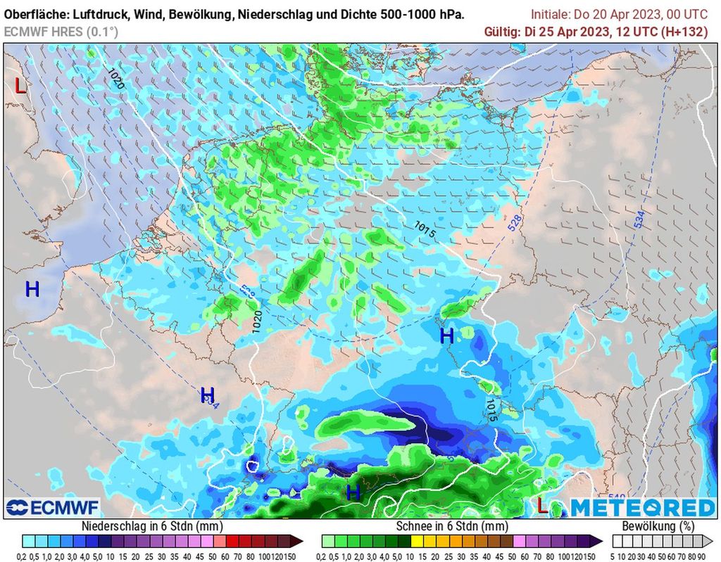 kältewelle, neuer Schnee, April