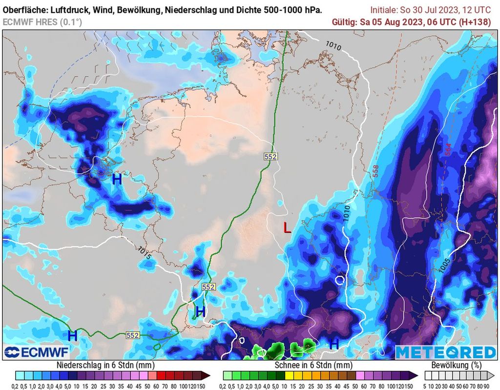 schnee in den Alpen, wetter, deutschland