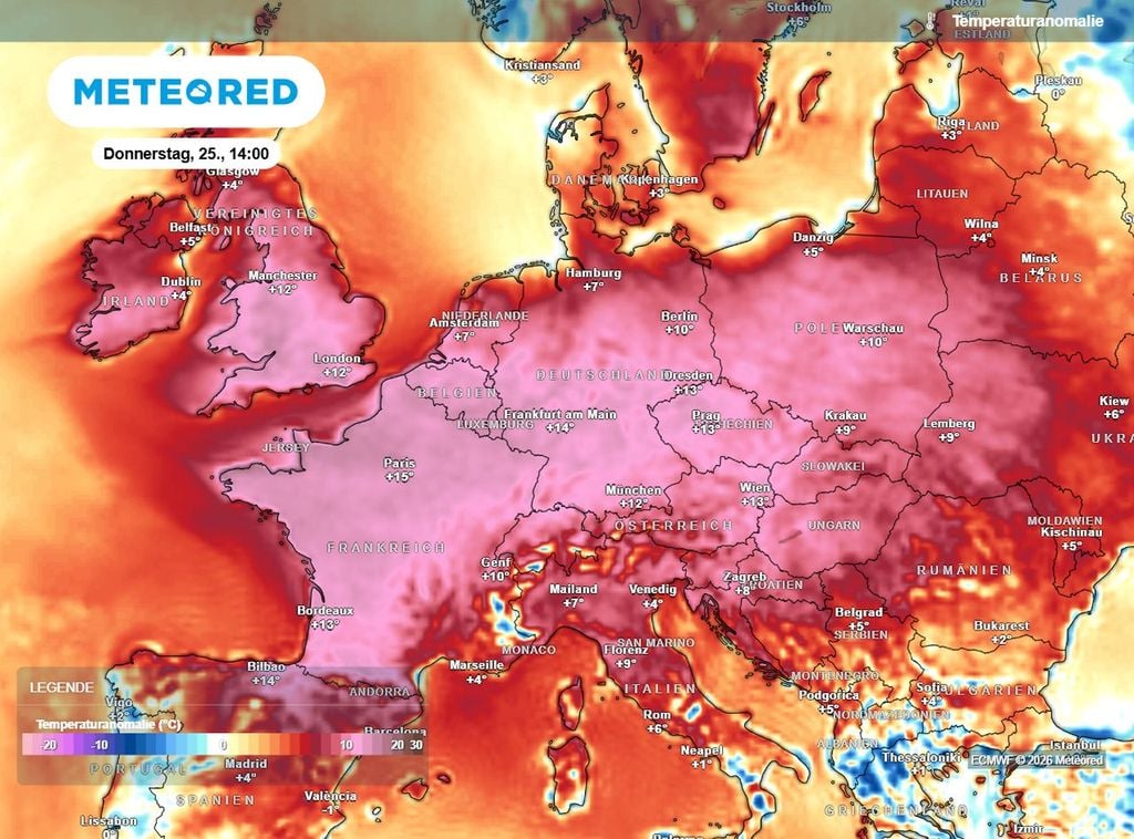 Ein mächtiger Hitzedom liegt über fast ganz Europa.
