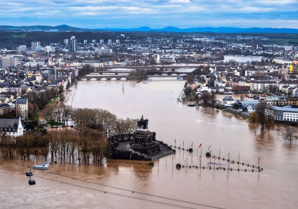 hochwasser, koblenz, regen