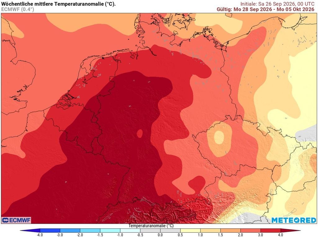Das gibt einen recht warmen Monatswechsel - die Temperaturen liegen deutlich "zu hoch" für die Jahreszeit.
