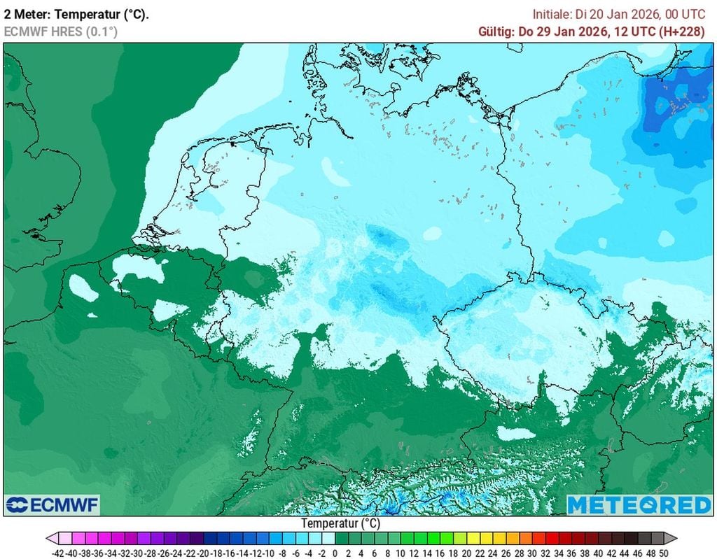 Die Kältewelle könnte schon Ende Januar vielen Regionen Dauerfrost bringen.