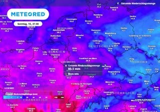 Wetterforscher warnt vor "heftigsten Regenf&auml;llen seit Wochen" - &uuml;ber 100 Liter Niederschlag m&ouml;glich! Hier am nassesten!