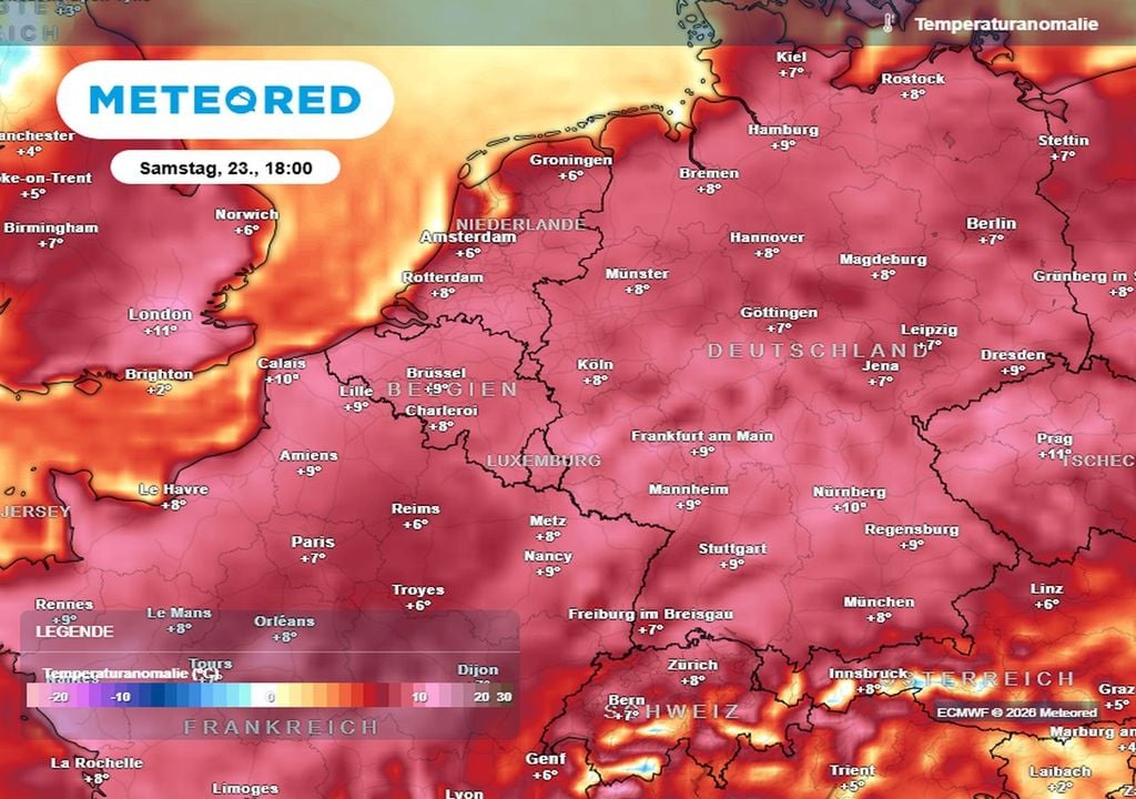 rot, heiß, pfingsten Schwitzen bis zum Abwinken: Ganz Deutschland leuchtet rot - es bleibt in Deutschland über die Feiertage sehr warm bis heiß!