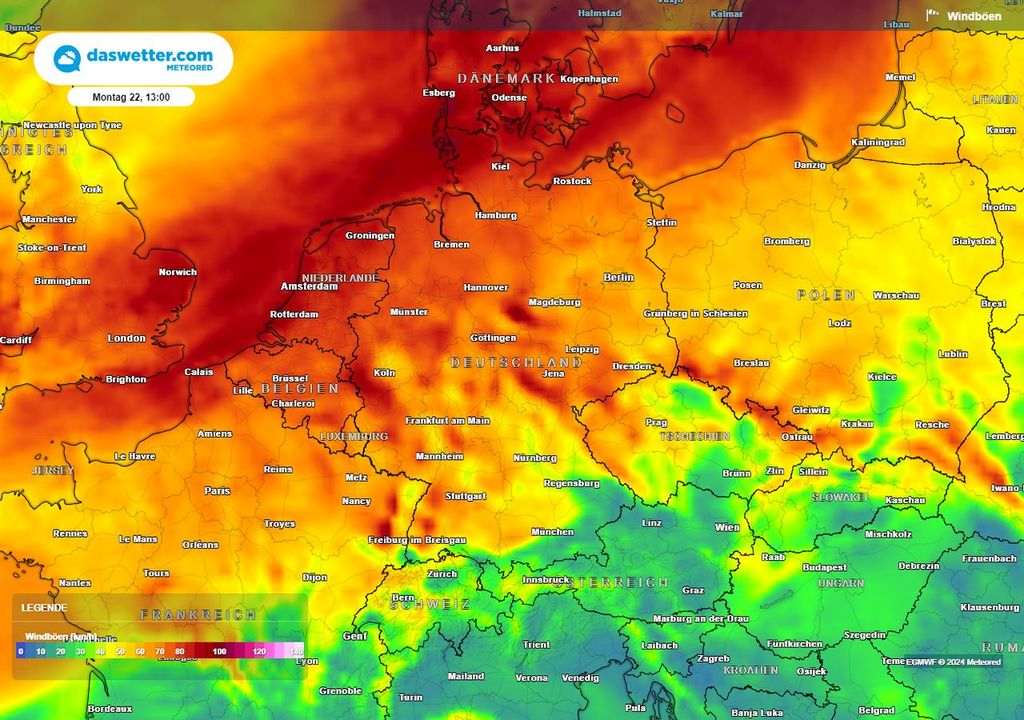 sturm, deutschland, montag