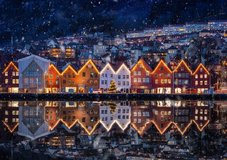 Esta pequeña ciudad noruega podría ser el lugar más alegre que puedes visitar antes de Navidad