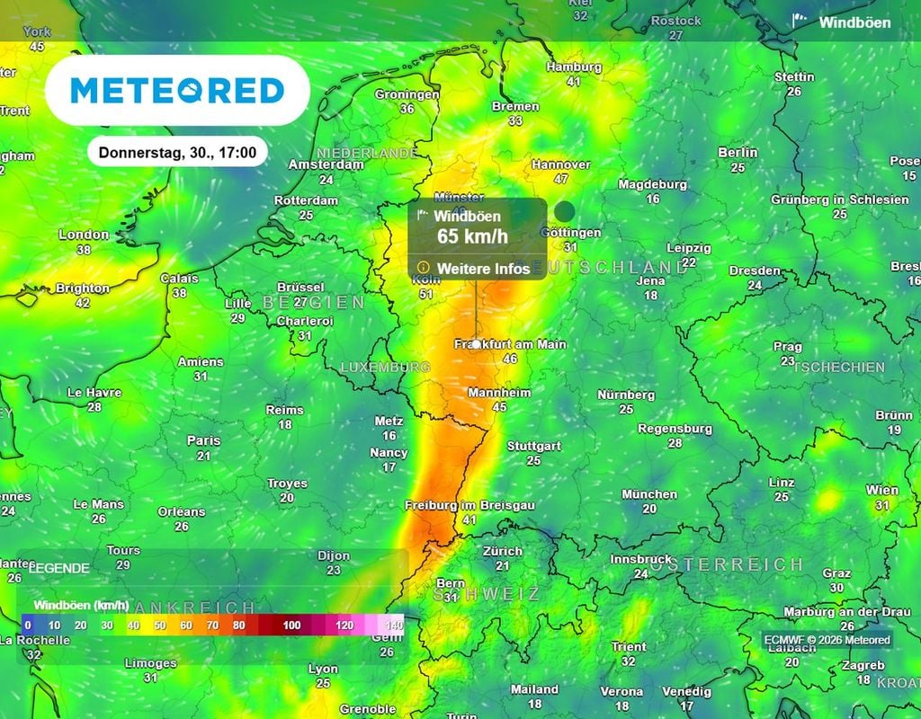 Mitten in extremer Hitze zieht ab Donnerstagmittag ein Sturmfeld über Teile von Deutschland hinweg. Das könnte brisant werden.