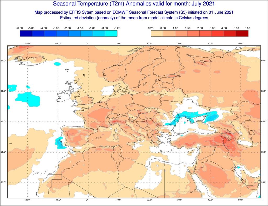 Prognose Juli 2021 ECMWF Prognose Juli 2021 ECMWF