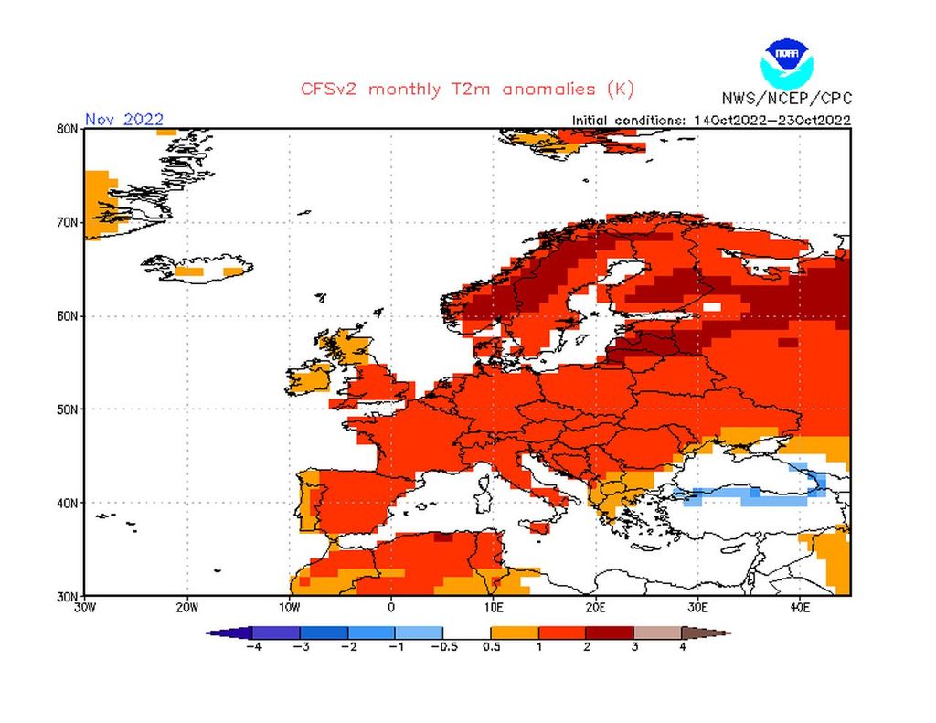 november 2022, prognose, warm