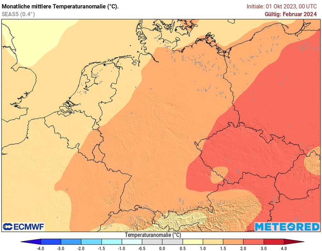 milder februar, ecmwf