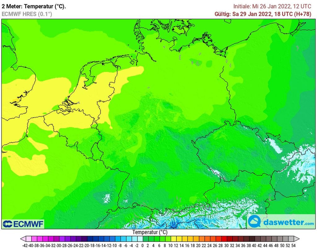 Warmer Samstag ECMWF Warmer Samstag ECMWF