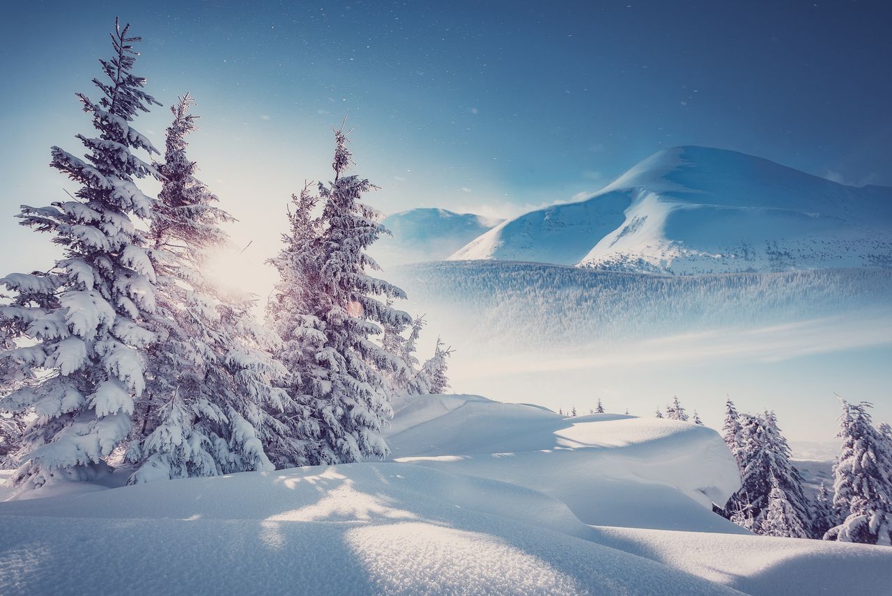 Light Snowfall in the outlets Oregon, Cascade Mountains